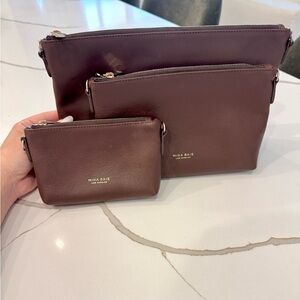 Mina BAIE Brown Leather Bag Set